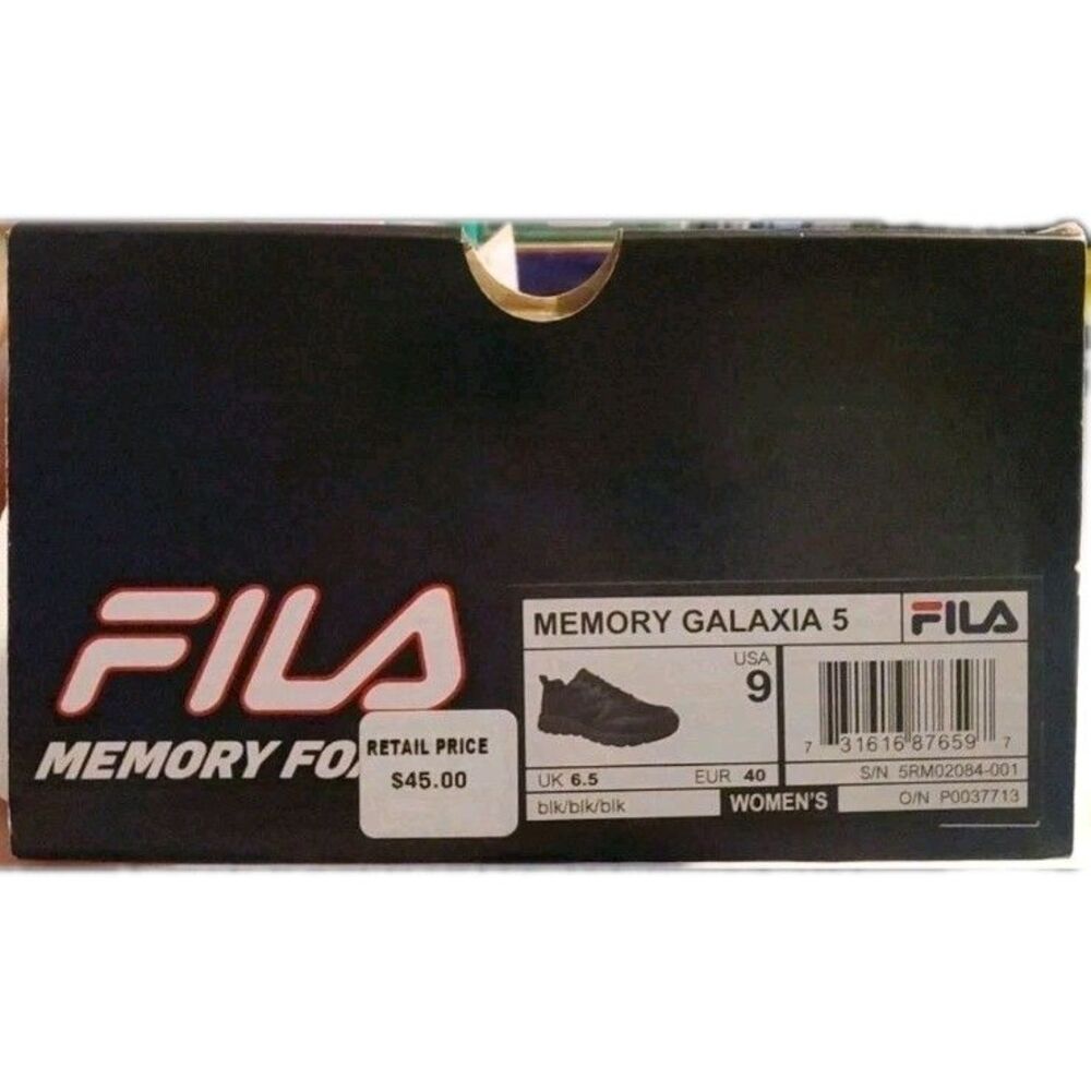 Fila Memory Galaxia 5 Running Shoes Women's - Various Sizes - Black - Picture 11 of 11